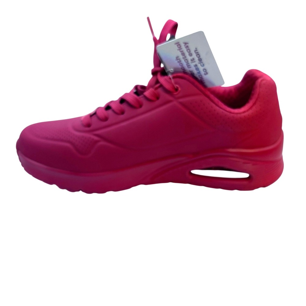 Skechers Street Los Angeles Uno Stand On Air Wide Fit Burgundy Sneakers Size 8 - Picture 2 of 8
